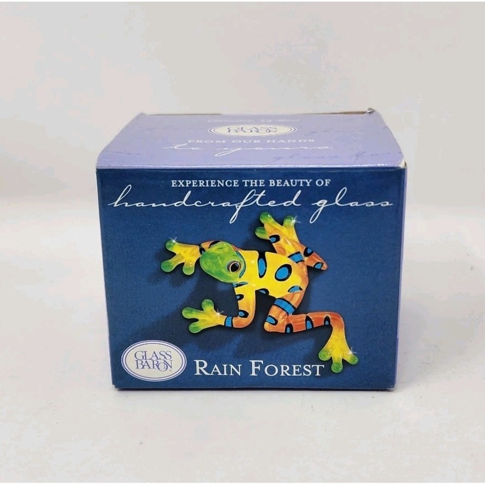 Glass Baron Blown Glass Rain Forest Frog S2 217 Figurine 3"